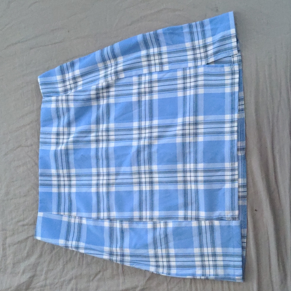 Shein Blue Mini Skirt Plaid - Small